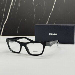 NEW PRADA PRB01V 16K1O1 BLACK WOMEN EYEGLASSES PR B01V 16K1O1, VPR B01 16K1O1